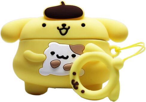 حافظة سيليكون بتصميم الرسوم المتحركة FirstCorn Kawaii لأجهزة Apple AirPods الجيل الثاني، وردي، مقاوم للماء، مقاوم للصدمات، مضاد لبصمات الأصابع، حماية كاملة للجسم in Saudi Arabia