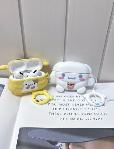 حافظة سيليكون بتصميم الرسوم المتحركة FirstCorn Kawaii لأجهزة Apple AirPods الجيل الثاني، وردي، مقاوم للماء، مقاوم للصدمات، مضاد لبصمات الأصابع، حماية كاملة للجسم in Saudi Arabia