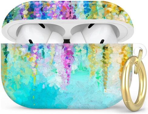 متوافق مع غطاء حافظة AirPod Pro الجيل الثاني/الأول مع سلسلة مفاتيح، حافظة سماعة رأس لاسلكية واقية كاملة مضادة للصدمات لجهاز Airpod Pro 2023/2022/2019 (Bohe Art Work) in Kuwait