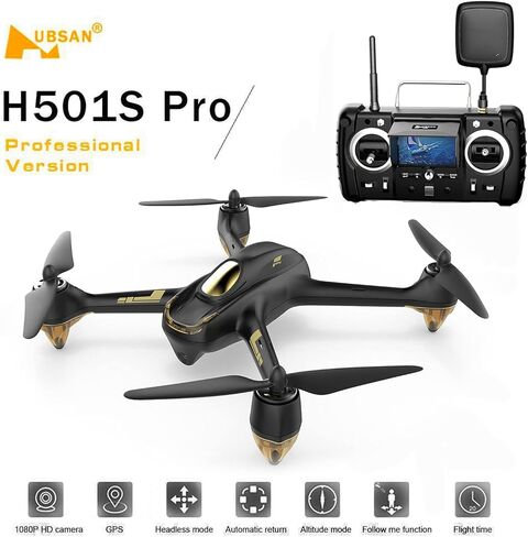 Hubsan X4 Air H501S Professional Version 5.8G FPV Brushless With 1080P HD Camera GPS RC Quadcopter Follow Me, Altitude Mode, Automatic Return, Headless Mode Great for Adults in Saudi Arabia