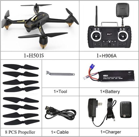 Hubsan X4 Air H501S Professional Version 5.8G FPV Brushless With 1080P HD Camera GPS RC Quadcopter Follow Me, Altitude Mode, Automatic Return, Headless Mode Great for Adults in Saudi Arabia
