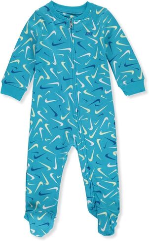 Nike Baby Boys' Footed Coveralls - Blue, 0-3 Months in Saudi Arabia
