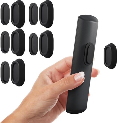 Nearockle 8 Pack Magnetic Remote Control Holder Wall Mount, Upgraded Silicone Remote Control Organizer Strong Adhesive TV Remote Charger Holder Caddy Back of TV (Black) in Saudi Arabia
