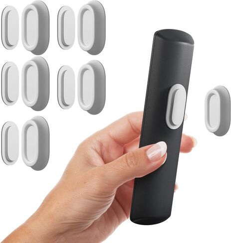 Nearockle 8 Pack Magnetic Remote Control Holder Wall Mount, Upgraded Silicone Remote Control Organizer Strong Adhesive TV Remote Charger Holder Caddy Back of TV (Black) in Saudi Arabia
