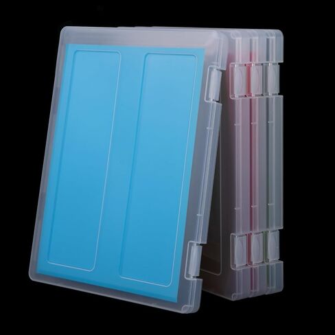 8 قطع حافظة مشروع محمولة لملف A4 شفاف، صندوق ملفات تخزين ورق قصاصات بلاستيكي مقاس 12.6 × 9.5 بوصة، حافظة مستندات بلاستيكية للمكتب مقاس A4 حاوية تخزين ورقية حامل ملفات حامي للصور in Kuwait