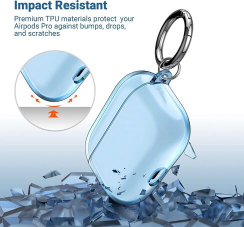 ULAK Compatible with Airpods Pro Case 1st Generation Clear with Keychain in Kuwait