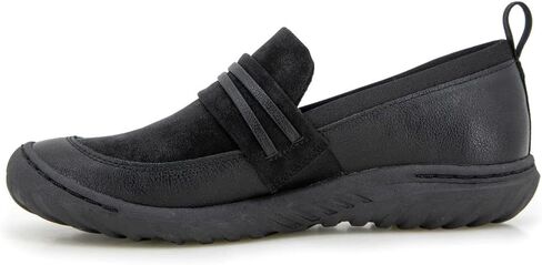 JBU Womens Phoebe Slip On Loafers Casual - Black in Saudi Arabia