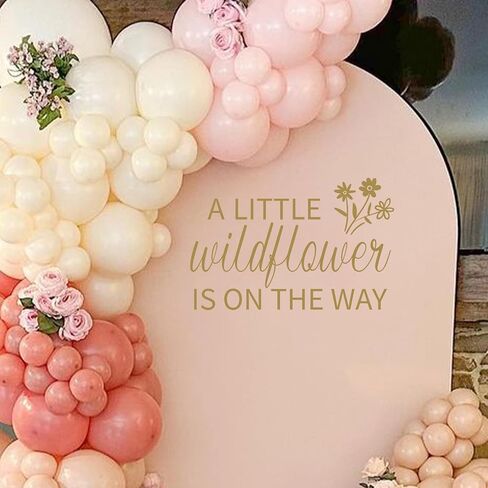 A Little Wildflower is on The Way Baby Shower Party Decal Sign - Flower Baby Shower Decoration,Floral Theme Gender Reveal Girl or Boy Baby Shower Decal Sign (Wildflower Decal) in Saudi Arabia