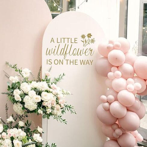 A Little Wildflower is on The Way Baby Shower Party Decal Sign - Flower Baby Shower Decoration,Floral Theme Gender Reveal Girl or Boy Baby Shower Decal Sign (Wildflower Decal) in Saudi Arabia