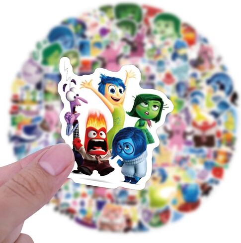 120pcs Inside Out Stickers for Kids,Aesthetic Cartoon Vinyl Stickers for Laptops Water Bottle Skateboard Bumper,Gifts for Steens Adults for Party Supply Decor in Saudi Arabia