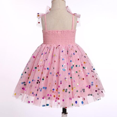 Baby Girls Birthday Party Dress Toddler Kids Spaghetti Straps Tulle Tutu Princess Dress Cake Smash Photoshoot Dresses in Kuwait