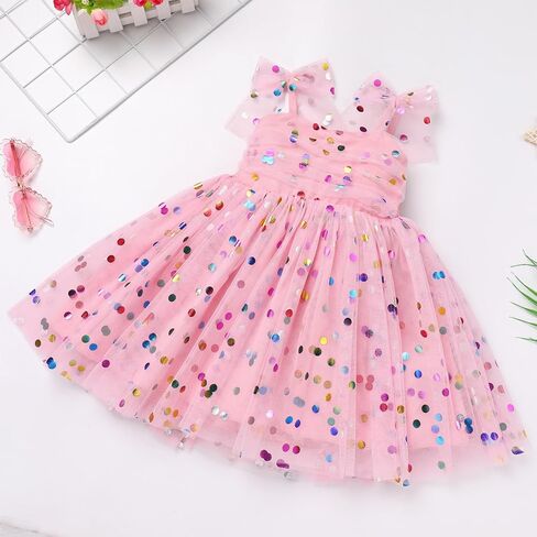Baby Girls Birthday Party Dress Toddler Kids Spaghetti Straps Tulle Tutu Princess Dress Cake Smash Photoshoot Dresses in Kuwait