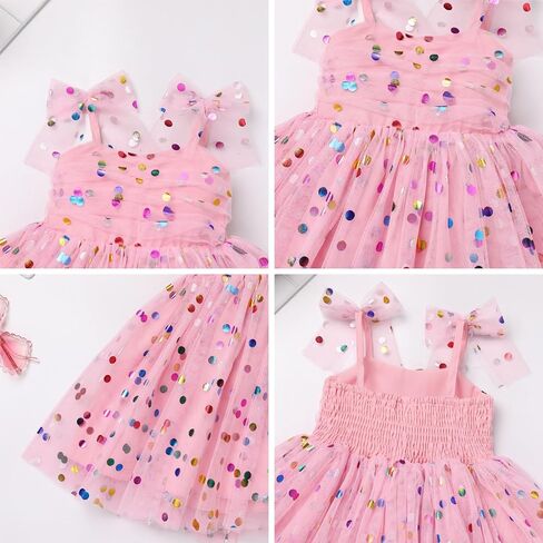Baby Girls Birthday Party Dress Toddler Kids Spaghetti Straps Tulle Tutu Princess Dress Cake Smash Photoshoot Dresses in Kuwait