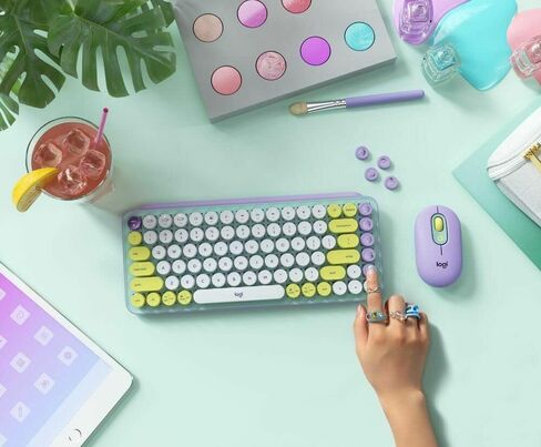 Logitech POP Keys Wireless Mechanical Keyboard with Customizable Emoji Keys for Windows, Mac, & Android - Daydream Mint in Saudi Arabia