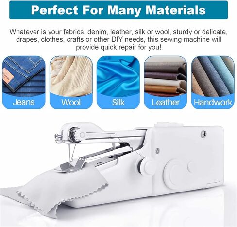 Handheld Sewing Machine for Beginners,Mini Sewing Machine for Adults Quick Stitching,Portable Sewing Machine with Sewing Supplies Suitable for Home,Travel,DIY in Saudi Arabia