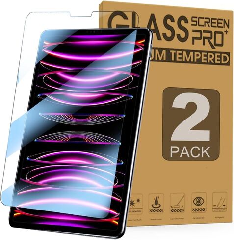 [عبوتان] واقي شاشة مضاد للضوء الأزرق لجهاز iPad Air 6th Gen 11 بوصة M2 2024، واقي شاشة من الزجاج المقوى لجهاز iPad Air11 مع صلابة 9H/خالي من الفقاعات/مضاد للوهج in Kuwait