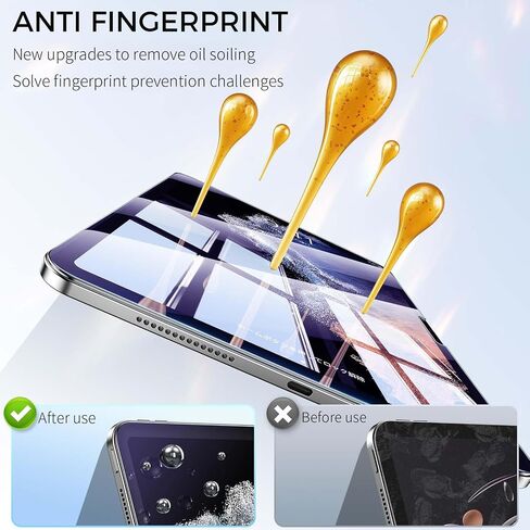 [عبوتان] واقي شاشة مضاد للضوء الأزرق لجهاز iPad Air 6th Gen 11 بوصة M2 2024، واقي شاشة من الزجاج المقوى لجهاز iPad Air11 مع صلابة 9H/خالي من الفقاعات/مضاد للوهج in Kuwait