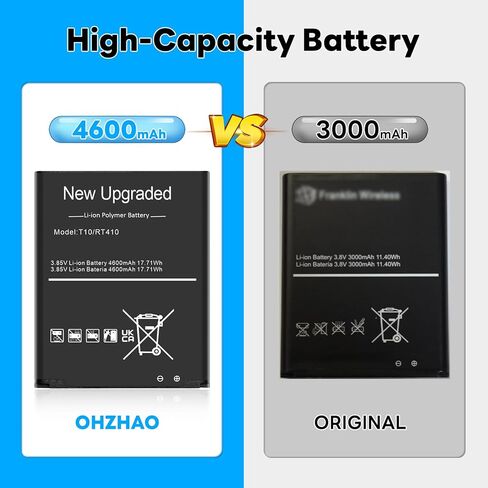 بطارية T10، بطارية بديلة 4600 مللي أمبير في الساعة لجهاز Franklin T10 Mobile Hotspot V635061P RT410/T10، 2024 بطارية ليثيوم أيون مطورة عالية السعة in Kuwait