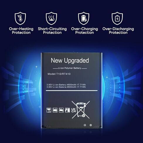 بطارية T10، بطارية بديلة 4600 مللي أمبير في الساعة لجهاز Franklin T10 Mobile Hotspot V635061P RT410/T10، 2024 بطارية ليثيوم أيون مطورة عالية السعة in Kuwait