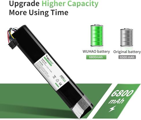 WUHAO for Neato D3 D4 D5 D6 D7 Replacement Battery 14.4V [Upgraded 6800mAh] 945-0225 Compatible with Neato D3+ D301 D303 D5+ D502 D503 D701 D702 D703 D705 Robotic Vacuum Cleaner Battery in Saudi Arabia