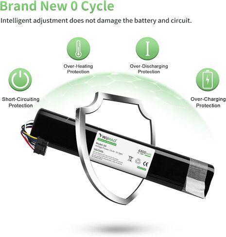 WUHAO for Neato D3 D4 D5 D6 D7 Replacement Battery 14.4V [Upgraded 6800mAh] 945-0225 Compatible with Neato D3+ D301 D303 D5+ D502 D503 D701 D702 D703 D705 Robotic Vacuum Cleaner Battery in Saudi Arabia