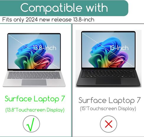 KEANBOLL عبوتان مصممتان لجهاز Microsoft Surface Laptop 7 مقاس 13.8 بوصة، واقي شاشة من الزجاج المقسى (2024، 13.8 بوصة)، صلابة 9H، فائق الوضوح، مقاوم للخدش، لمسة ناعمة، متوافق مع قلم السطح in Saudi Arabia