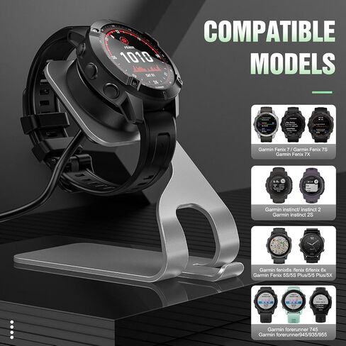 TiMOVO Charger Dock Stand for Fenix 5 5S 5X 6 6S 6X/Instinct/Vivoactive 3 4/Venu/Venu 2/Forerunner 245 45 45S 645 745 945 935, Magnetic Charging Cradle Station Bracket Holder with 5.4ft USB Cable in Saudi Arabia