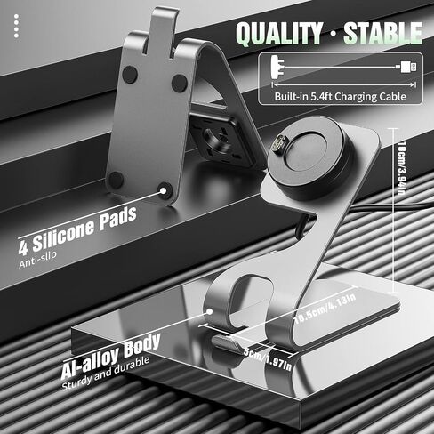 TiMOVO Charger Dock Stand for Fenix 5 5S 5X 6 6S 6X/Instinct/Vivoactive 3 4/Venu/Venu 2/Forerunner 245 45 45S 645 745 945 935, Magnetic Charging Cradle Station Bracket Holder with 5.4ft USB Cable in Saudi Arabia