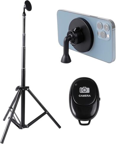 Magnetic Phone Tripod Mount Adapter with 1/4"-20 Hole Compatible with MagSafe for iPhone 15 14 13 12 Plus Pro Max Mini Series,Magsafe Case, Selfie Stick in Saudi Arabia