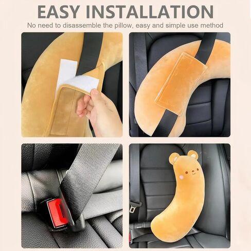 وسادة غطاء حزام الأمان للأطفال، حزام مقعد السيارة للأطفال الصغار أثناء السفر من القطيفة لدعم مسند رأس الرقبة، أغطية أحزمة أمان الأطفال وسادة وسادة in Kuwait