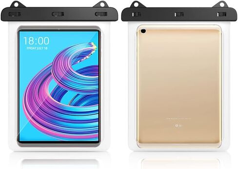 10 in Tablet Water Resistant Waterproof Pouch Dry Bags Case for iPad (2021) 10.2 iPad Air 10.5 iPad Pro 11 iPad 9.7 Samsung Galaxy Tab S8 S7 11 S6 10.5 Tab A8 10.5 A7 10.4 Tab A 10.1 (Black) in Saudi Arabia
