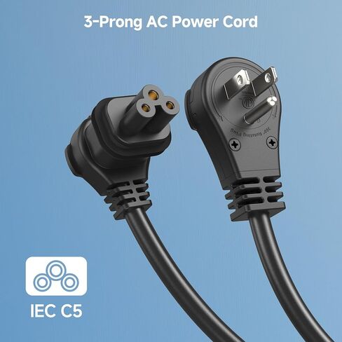 Cable Matters Replacement Power Cable for Starlink WiFi Router Gen2 with 360 Degree Rotating Flat Plug (3 Prong Power Cord for Starlink Router V2) in Black - 10ft / 3m in Saudi Arabia