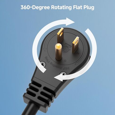Cable Matters Replacement Power Cable for Starlink WiFi Router Gen2 with 360 Degree Rotating Flat Plug (3 Prong Power Cord for Starlink Router V2) in Black - 10ft / 3m in Saudi Arabia