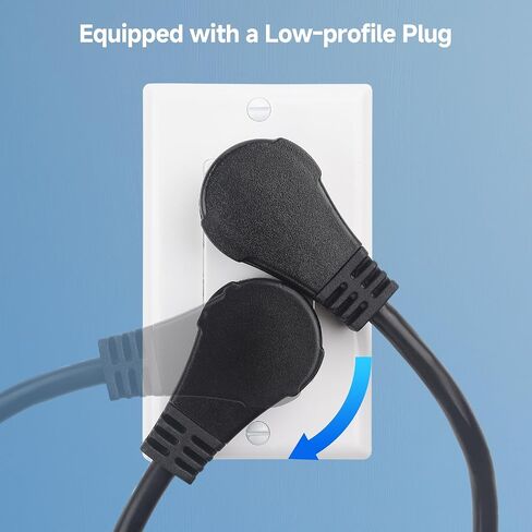 Cable Matters Replacement Power Cable for Starlink WiFi Router Gen2 with 360 Degree Rotating Flat Plug (3 Prong Power Cord for Starlink Router V2) in Black - 10ft / 3m in Saudi Arabia