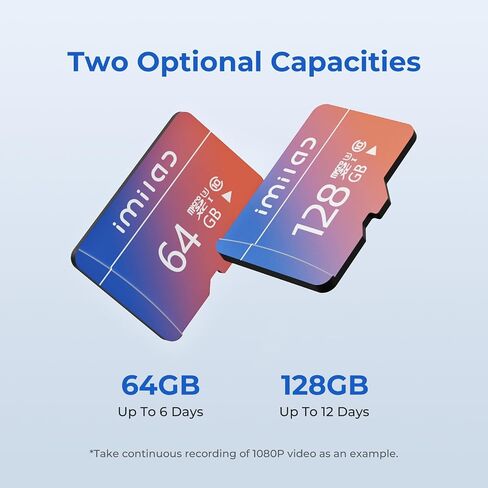 بطاقة ذاكرة IMILAB microSDXC UHS-I، U3، A2، V30، الفئة 10، بطاقة Micro SD متوافقة مع كاميرا أمان IMILAB (128 جيجابايت) in Saudi Arabia
