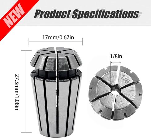 2Pcs ER16 Spring Collet, 1/8" CNC Super Precision Milling Tool for CNC Workholding Engraving & Milling Lathe Tool in Saudi Arabia