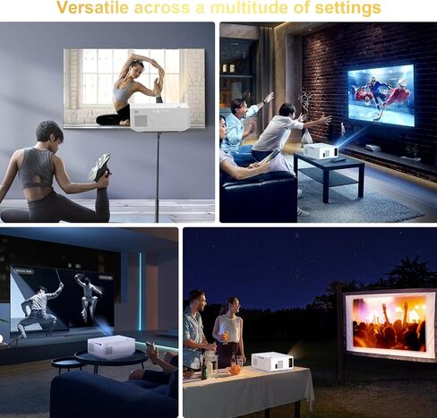 Projector with WiFi and Bluetooth, 2024 Update 15000Lumens Native 1080P Full HD Portable Outdoor Movie TV Bluetooth Projector, Compatible with TV Stick, Smartphone, HDMI, USB, AV in Kuwait
