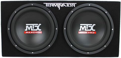 MTX TNP212D2 12 بوصة 1200 واط مضخم صوت السيارة مزدوج التحميل، صندوق فرعي، ومضخم صوت مع QPower Super Flex 4 قياس 3000 واط مجموعة أسلاك مضخم الصوت in Kuwait