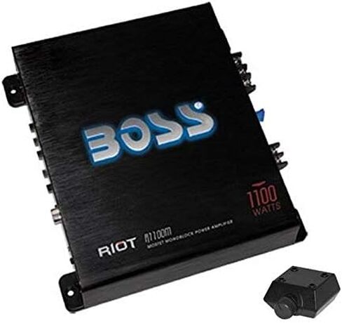 2 Boss CXX12 12-Inch 2000W Car Audio Power Subwoofer Sub and R1100M Monoblock Class A/B Riot Car Audio Amplifier and AKS8 Amplifier Installation Kit in Saudi Arabia