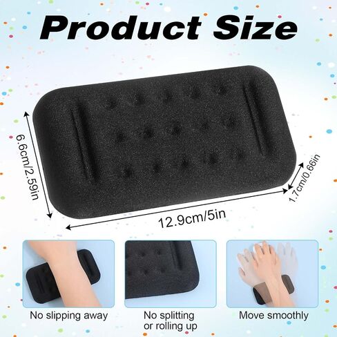 Ergonomic Memory Foam Wrist Rest, Mouse Pad Wrist Support Cushion with Massage Holes Typing Pain Relief for Computer Laptop Office Work PC Gaming (Black) in Saudi Arabia