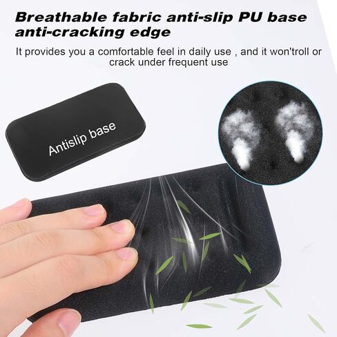 Ergonomic Memory Foam Wrist Rest, Mouse Pad Wrist Support Cushion with Massage Holes Typing Pain Relief for Computer Laptop Office Work PC Gaming (Black) in Saudi Arabia