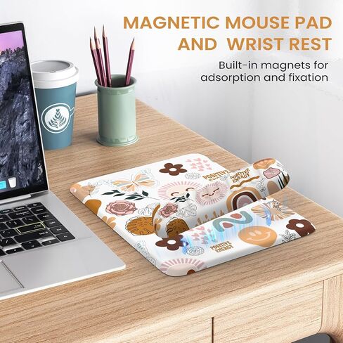 iLeadon Ergonomic Mouse Pad with Wrist Rest, Removable Magnetic Wrist Rest for Keyboard and Mouse, Ergonomic Mouse Pads & Wrist Rests, Pain Relief, Non-Slip Base, Portable for Office Home,Green in Saudi Arabia