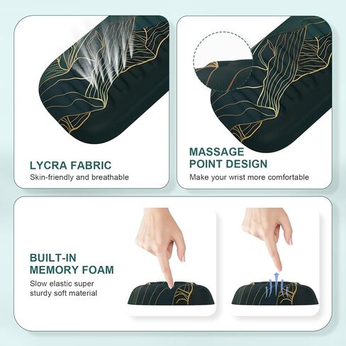 iLeadon Ergonomic Mouse Pad with Wrist Rest, Removable Magnetic Wrist Rest for Keyboard and Mouse, Ergonomic Mouse Pads & Wrist Rests, Pain Relief, Non-Slip Base, Portable for Office Home,Green in Saudi Arabia