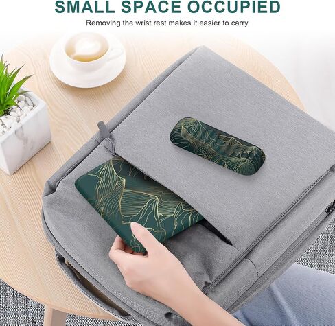 iLeadon Ergonomic Mouse Pad with Wrist Rest, Removable Magnetic Wrist Rest for Keyboard and Mouse, Ergonomic Mouse Pads & Wrist Rests, Pain Relief, Non-Slip Base, Portable for Office Home,Green in Saudi Arabia