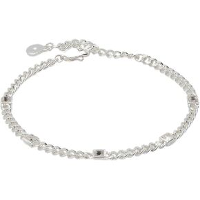 Alex and Ani AA73982310SS,Birthstone Curb Chain Bracelet,Shiny Silver,Pink,October, Bracelets