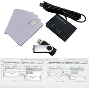 MCR3516 قارئ SIM الكاتب ميني نانو مايكرو 2FF، 3FF، 4FF بطاقة SIM + 5 قطع قابلة للبرمجة فارغة LTE USIM 4G بطاقة WCDMA GSM + Sim تخصيص البرمجيات