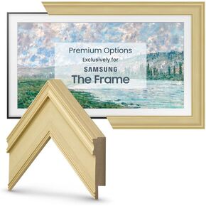 إطارات Frame My TV Deco TV - إطار ذكي أبيض عتيق متوافق فقط مع تلفزيون Samsung The Frame (رقاقة ألوان 3 بوصات)