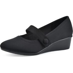 CLIFFS BY WHITE MOUNTAIN Women's Brightly Cushioned Mary Jane Wedge Heel