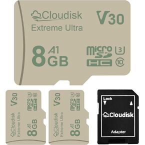Pack of 3 Micro SD Card 4GB U3 90MB/S V30 Extreme Ultra C10 A1 MicroSDHC UHS-I for Camera, DVR, Tablet PC and Cell Phone (4GB)