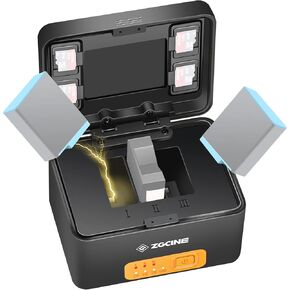 ZGCINE PS-G10 Wireless Battery Charger for GoPro Hero 10/9/8/7/6/5 Black Battery,Fast Charging Case Compact and Portable